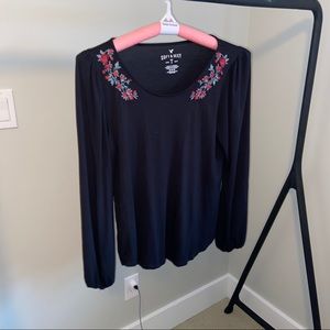 Black winter blouse